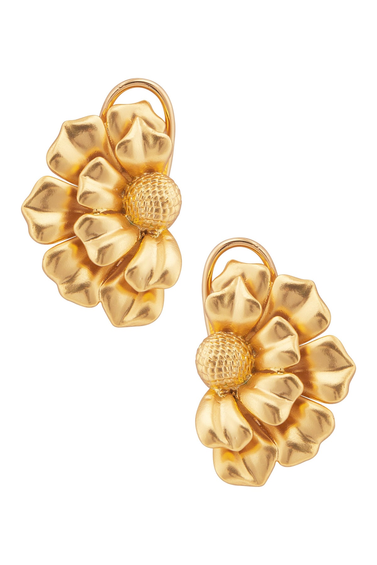 Handcrafted Floral Statement Studs 