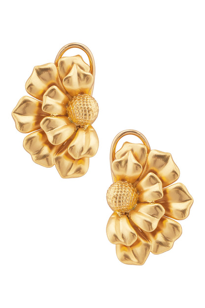 Handcrafted Floral Statement Studs 