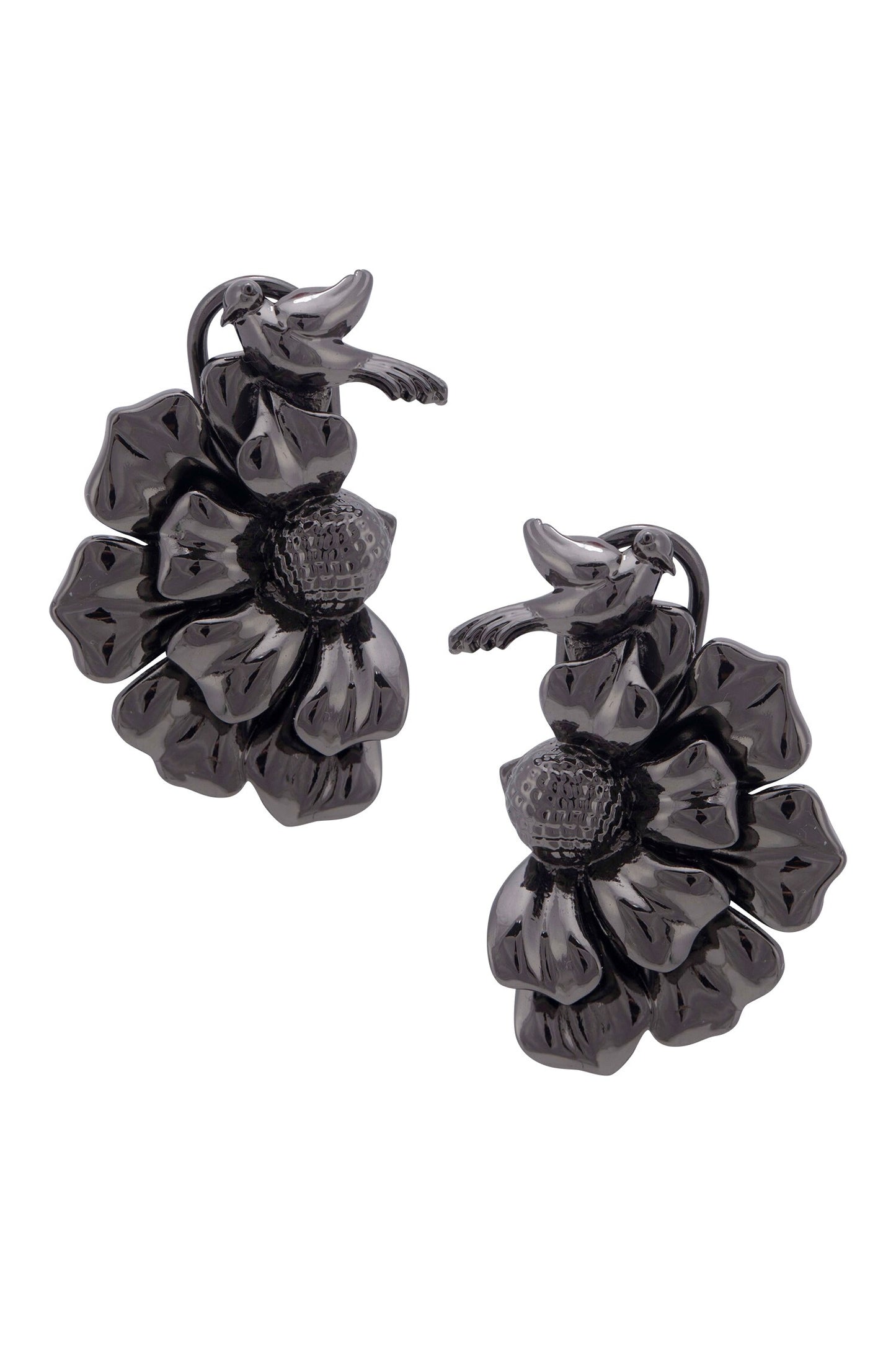 Handcrafted Floral Statement Studs 