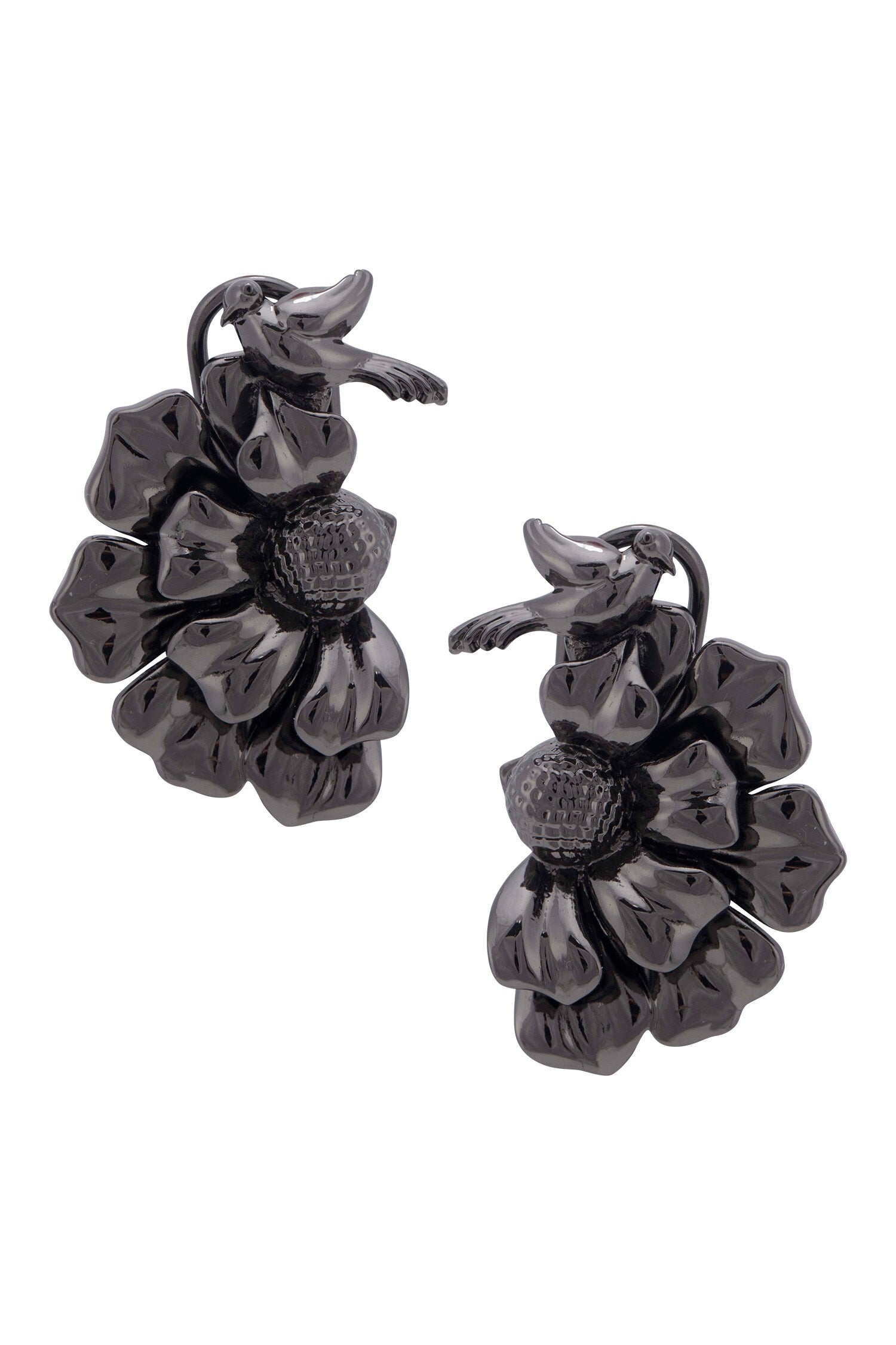Handcrafted Floral Statement Studs 