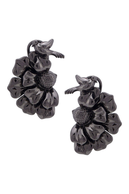 Handcrafted Floral Statement Studs 