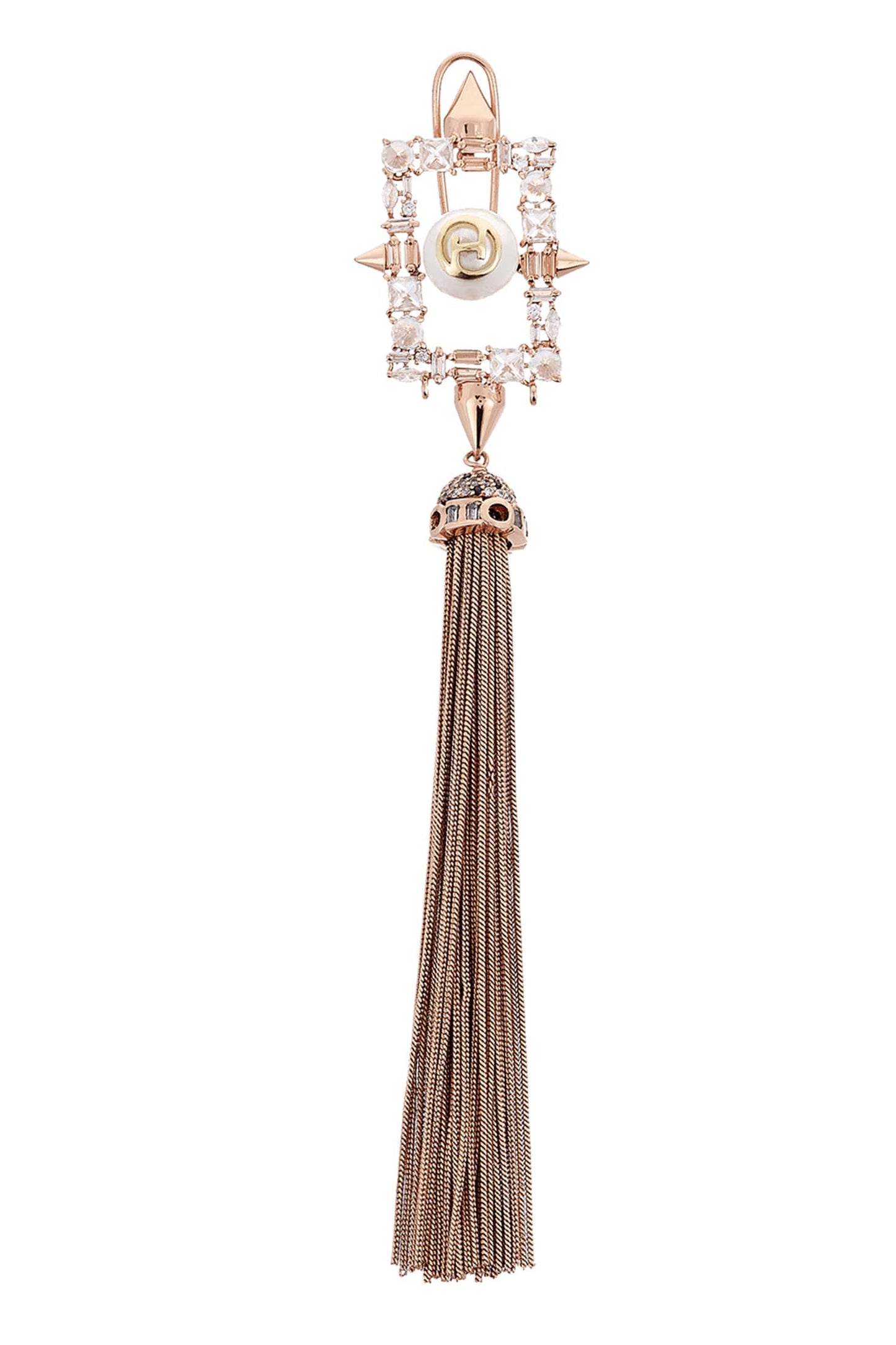 Crystal Tassel Long Earrings 