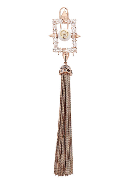Crystal Tassel Long Earrings 