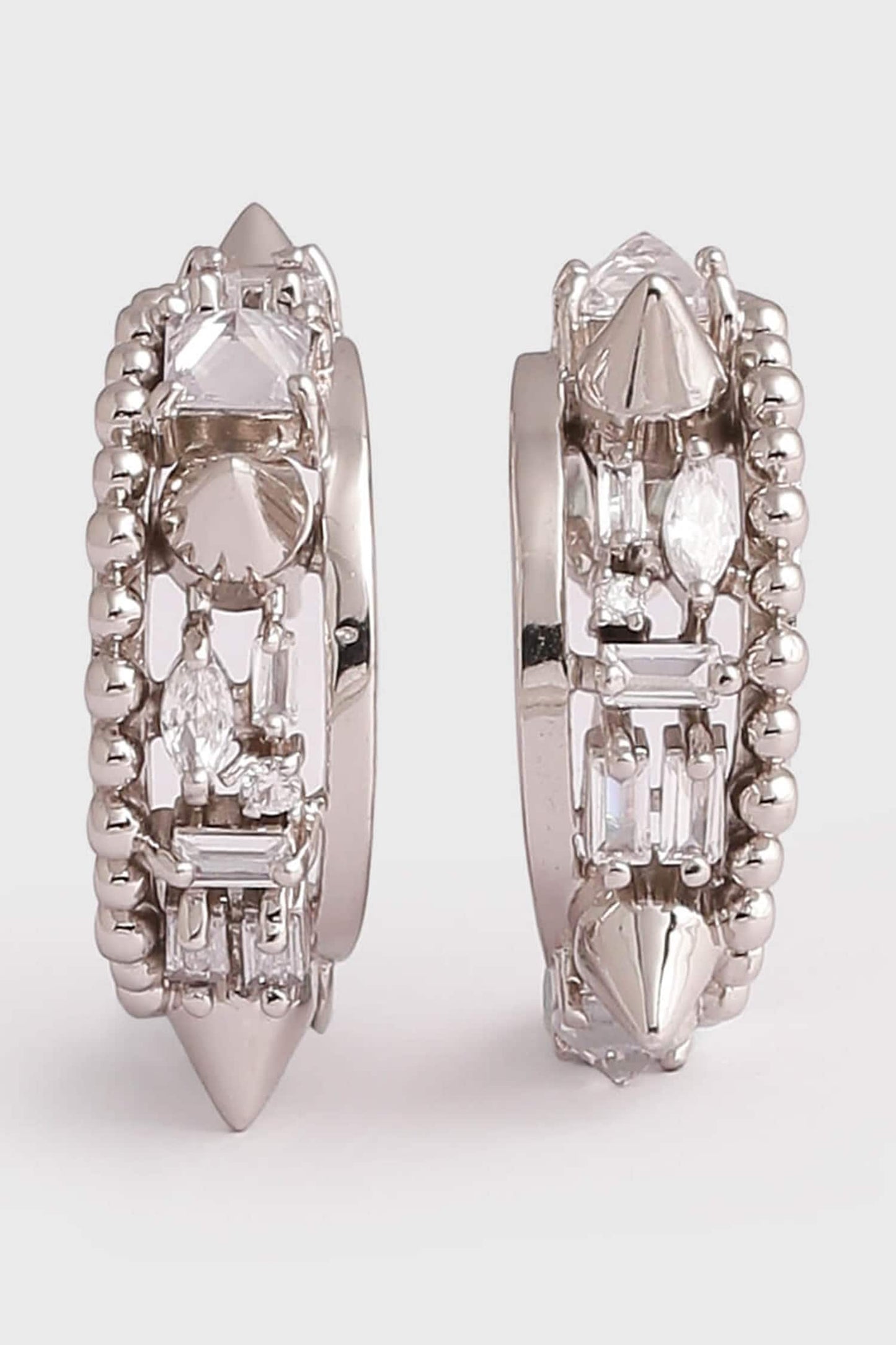 Crystal Spiked Hoops 