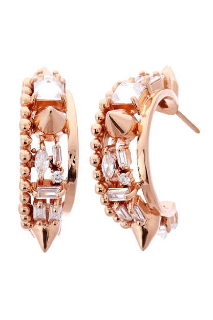 Crystal Spiked Hoops 
