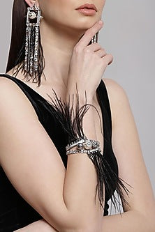 Silver Plated Swarovski Handcuff