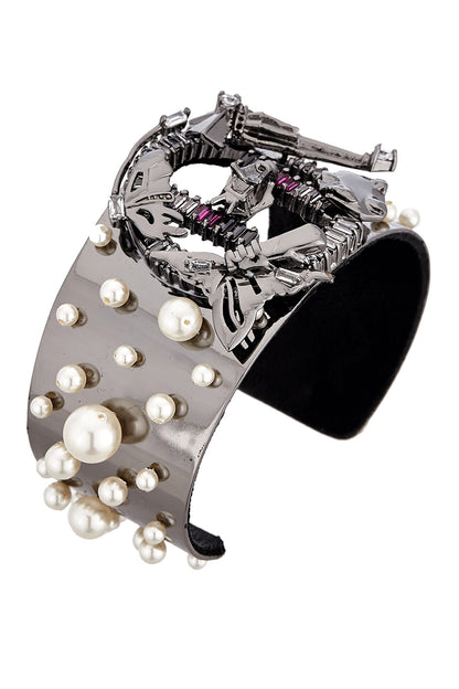 Bead Cutwork Cuff 