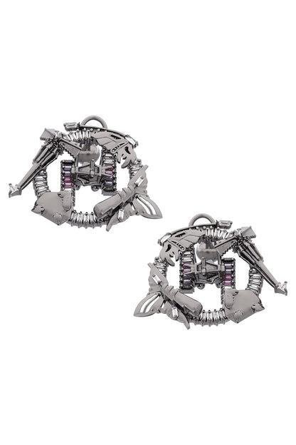 Cutwork Crystal Studs 