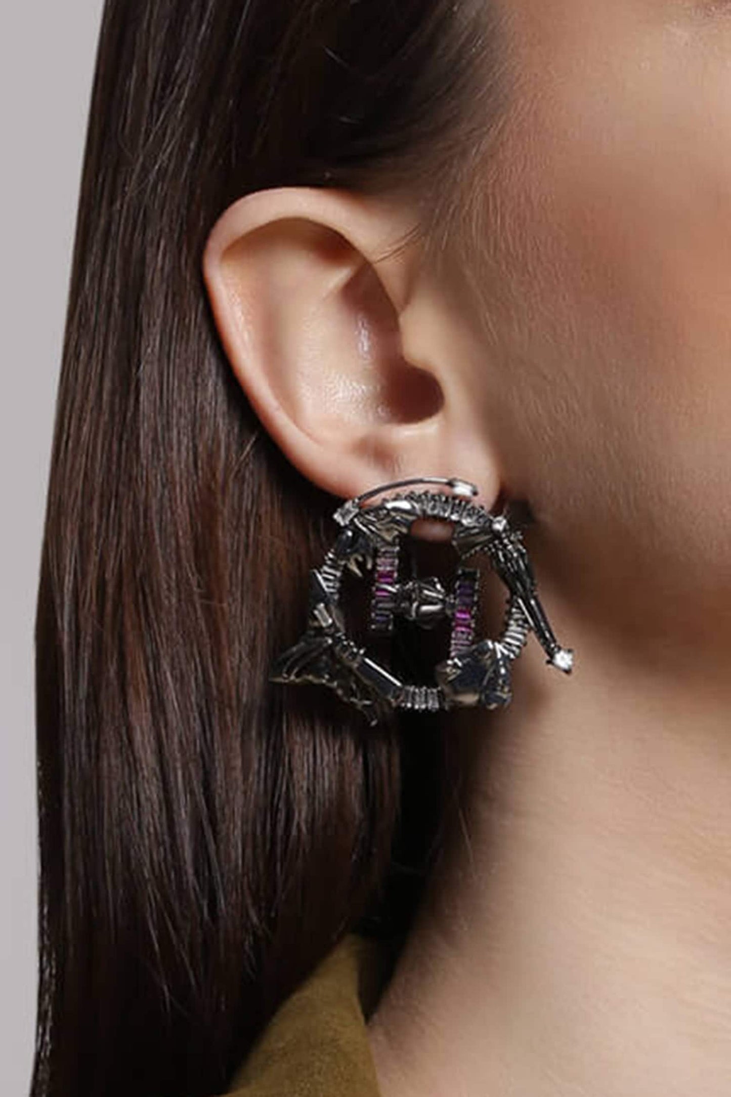 Cutwork Crystal Studs 