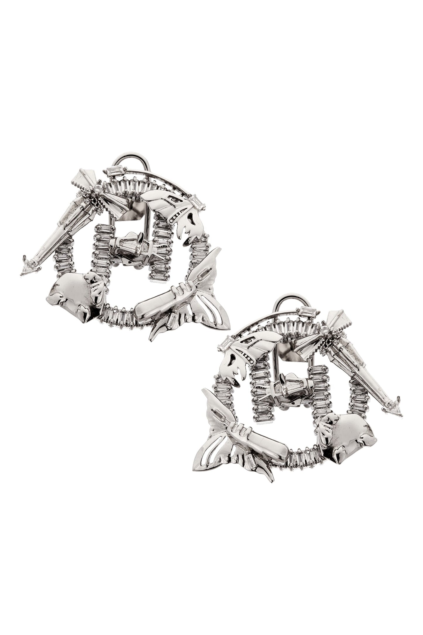 Cutwork Crystal Studs 