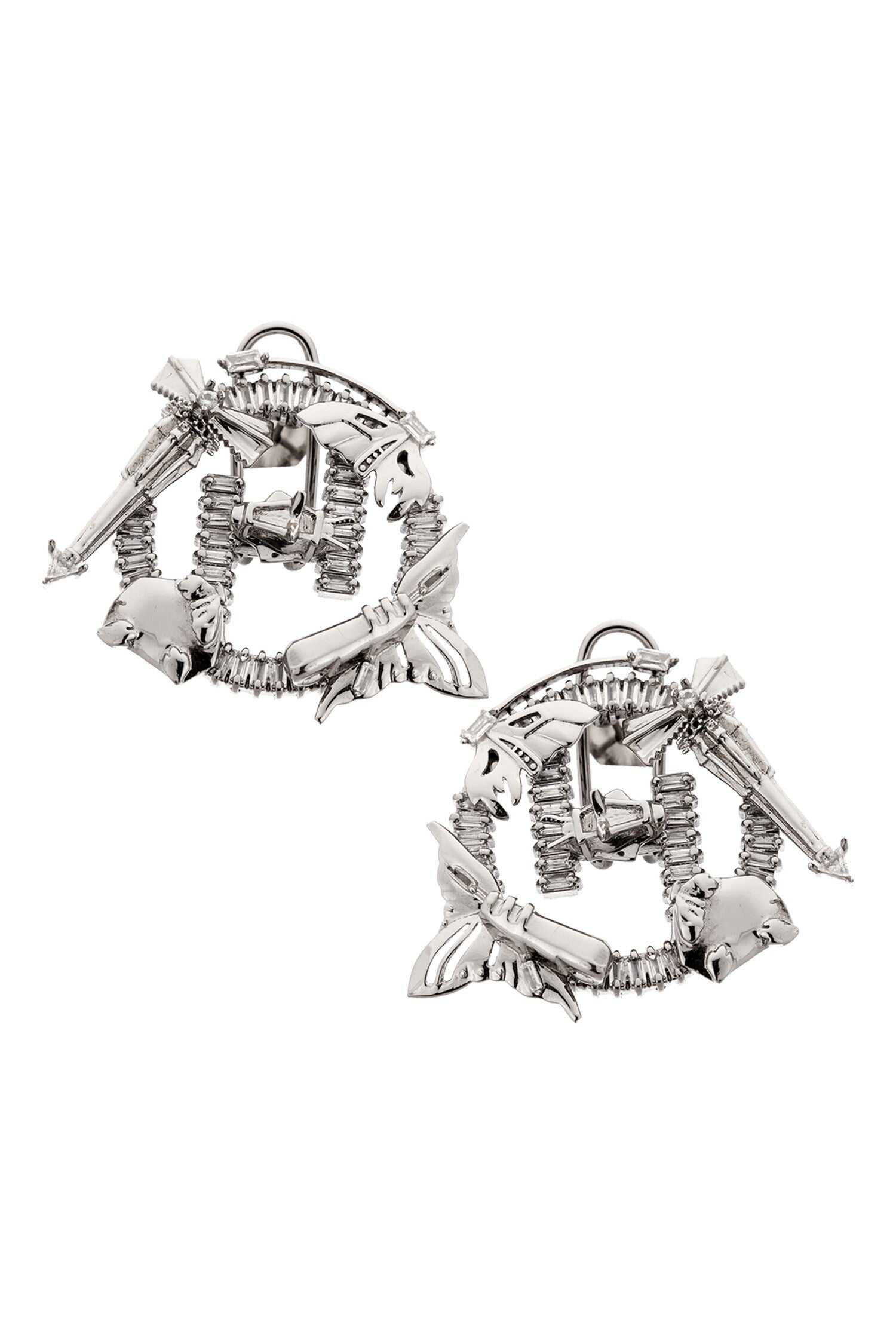 Cutwork Crystal Studs 