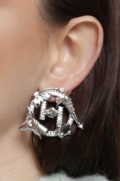 Cutwork Crystal Studs 
