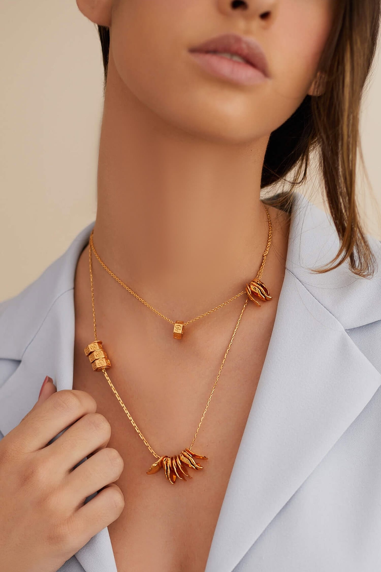 Poppi Bolt Layered Necklace 