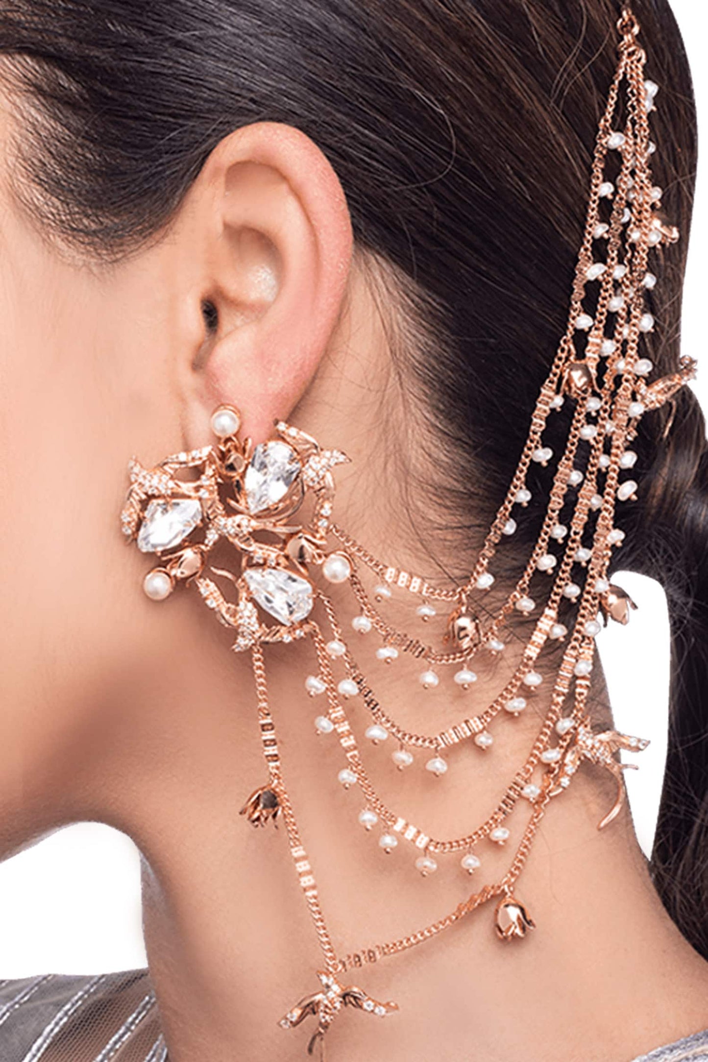 Crystal Chain Earrings 