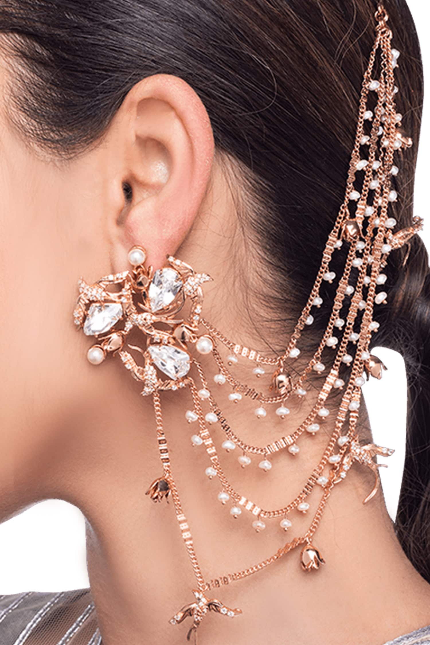 Crystal Chain Earrings 