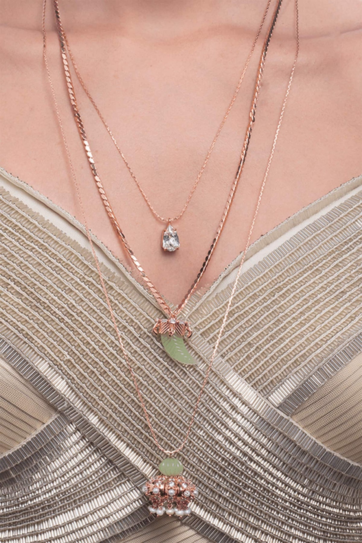 Panthera Pendant Long Necklace 