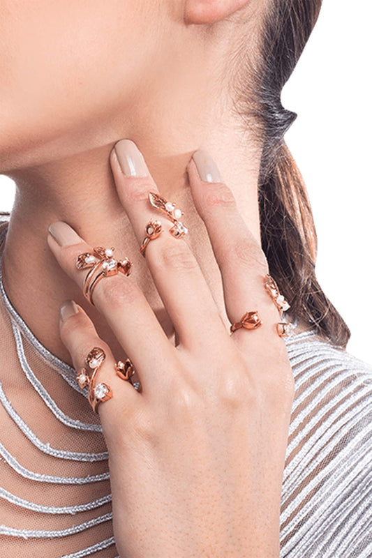 Eternite Rose Midi Ring Single Pc 