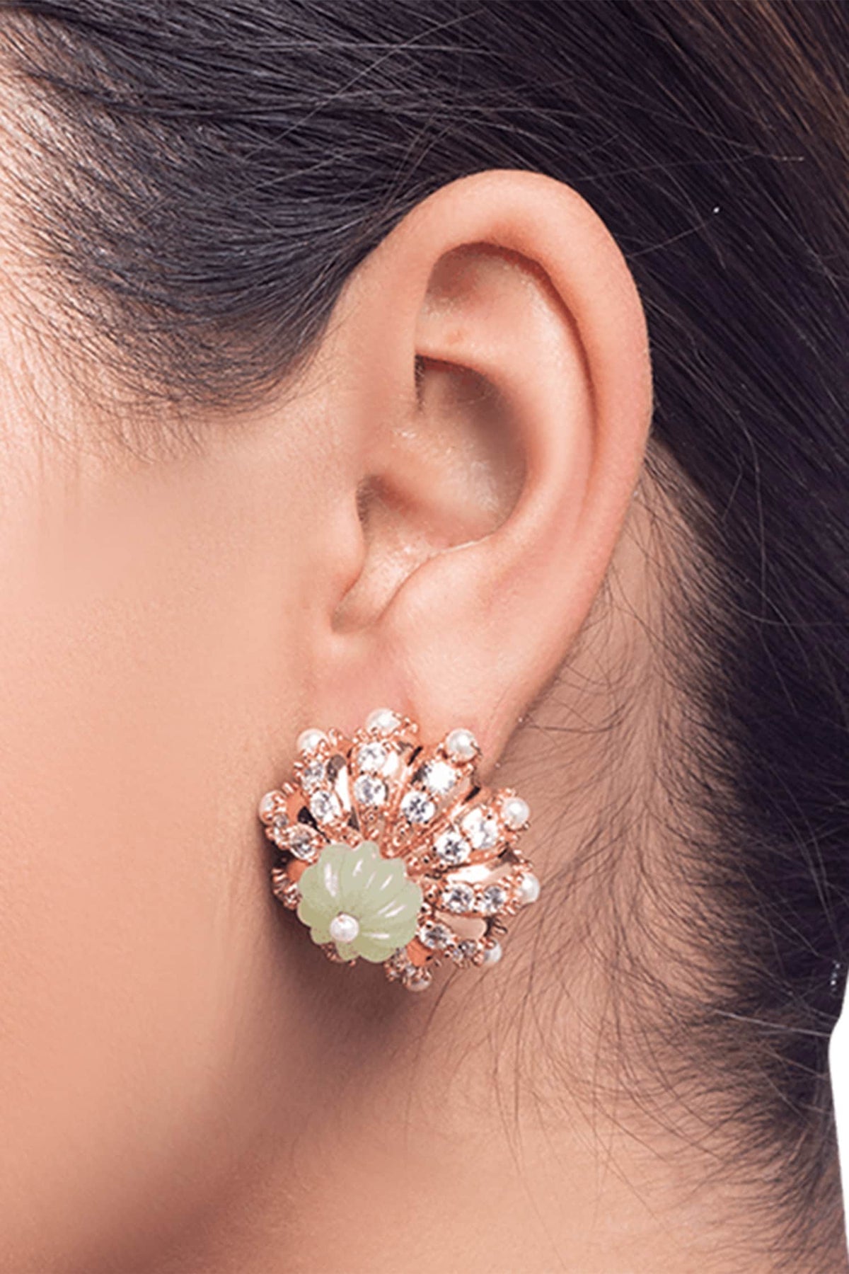Carved Floral Mini Studs 