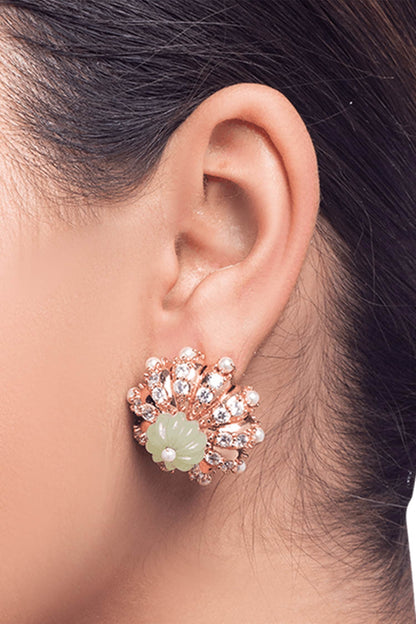 Carved Floral Mini Studs 