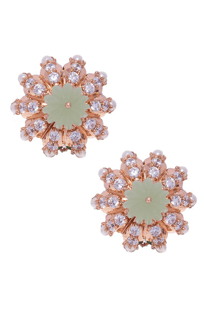 Carved Floral Mini Studs 
