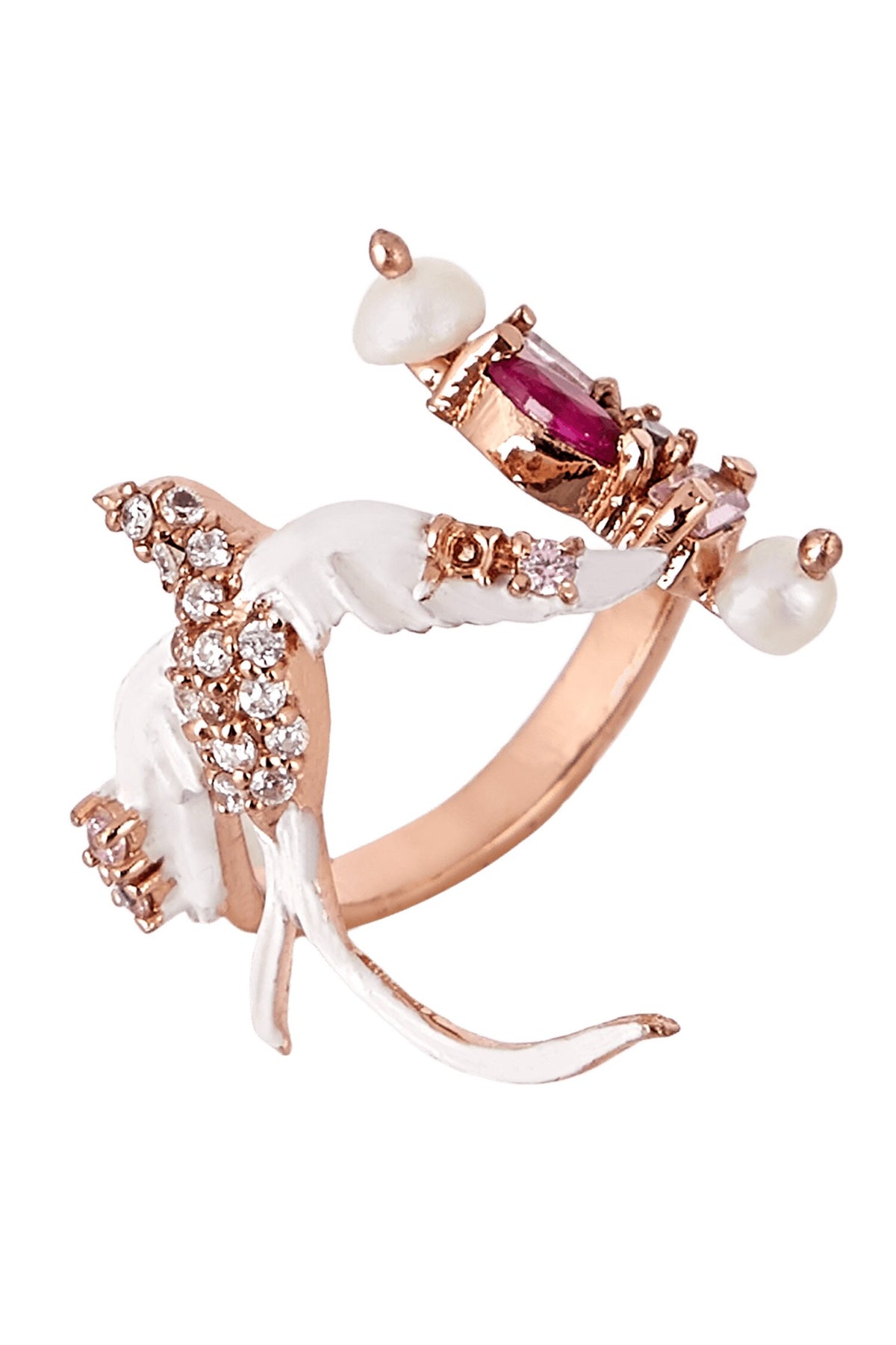  Rose Bird Ring Single Pc 