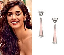Gunmetal Plated Pink Onyx and Crystal Earrings