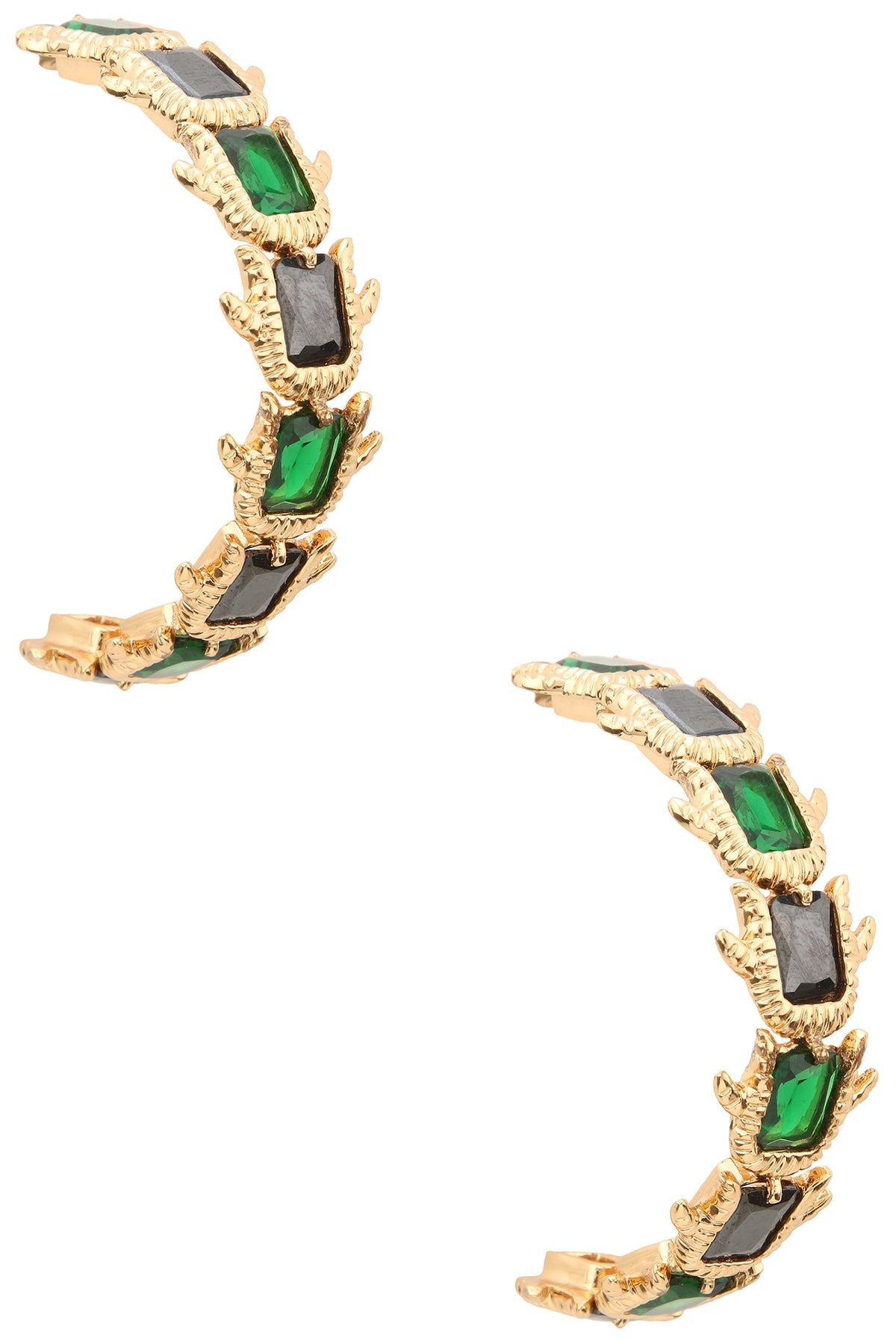 Rose Gold Plated Monochromic Hoop Earrings