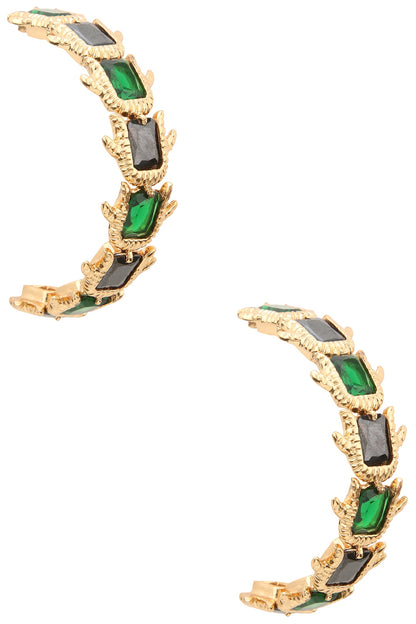 Rose Gold Plated Monochromic Hoop Earrings