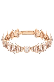 Rose Gold Plated Crystal Choker Necklace