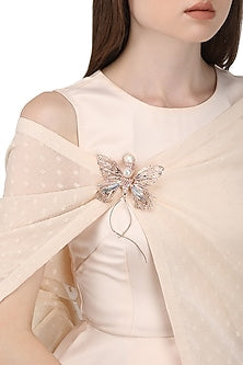 Rose Gold Plated Butterfly Brooch