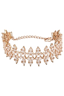 Rose Gold Plated Crystal Zircon Choker Necklace