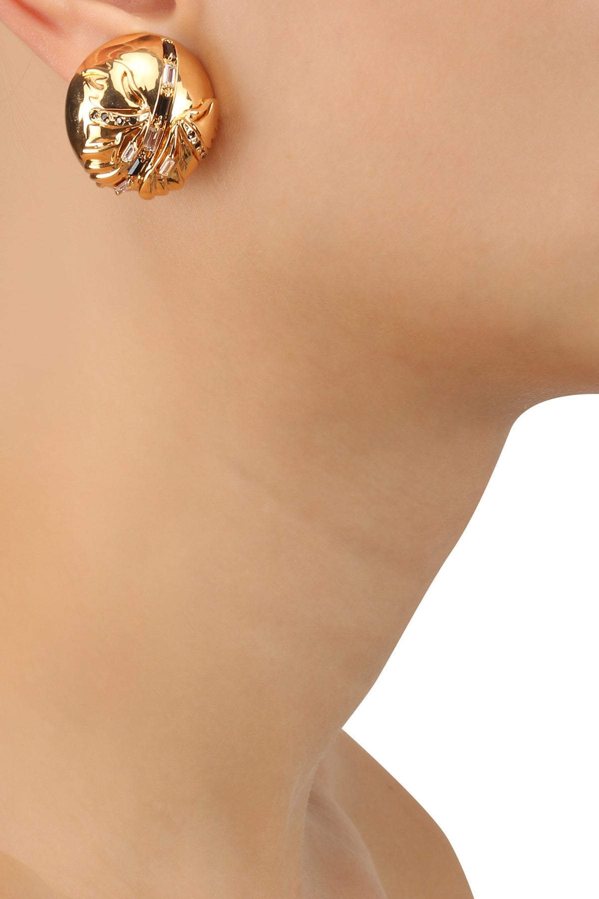 Gold Plated Instar Gold Stud Earrings