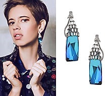 Gunmetal Plated Karner Studded Earrings