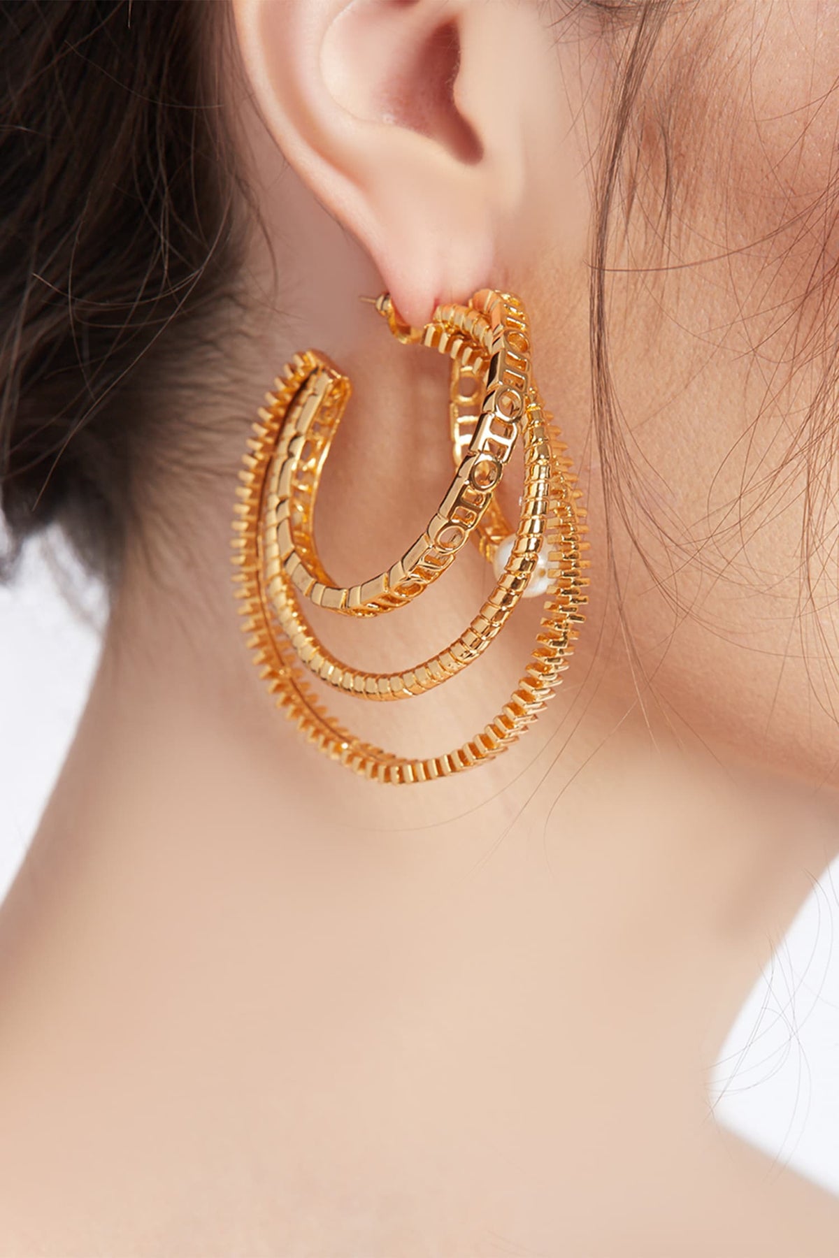 Myriad Twisted Bead Hoops 