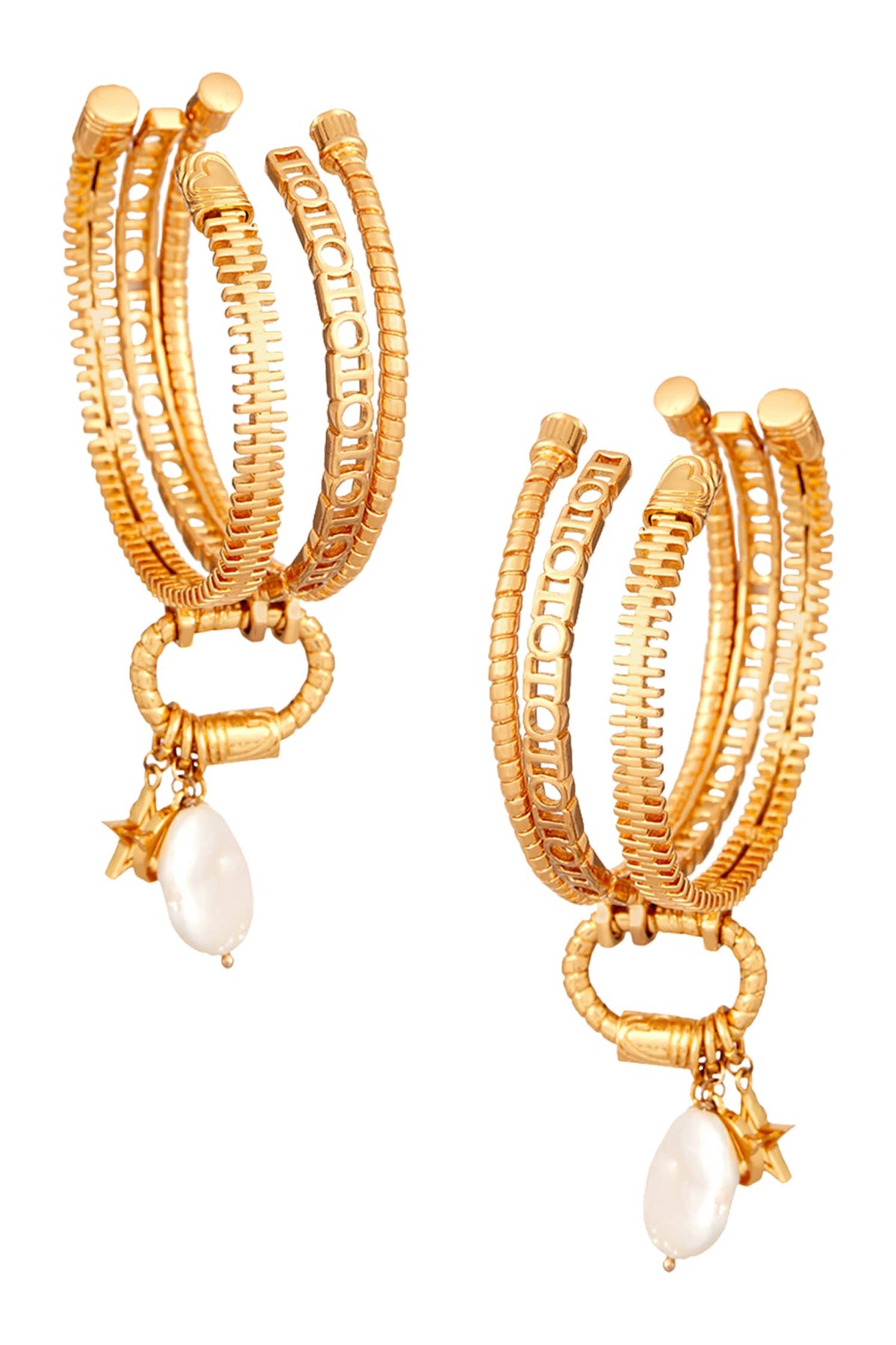 Myriad Twisted Bead Hoops 