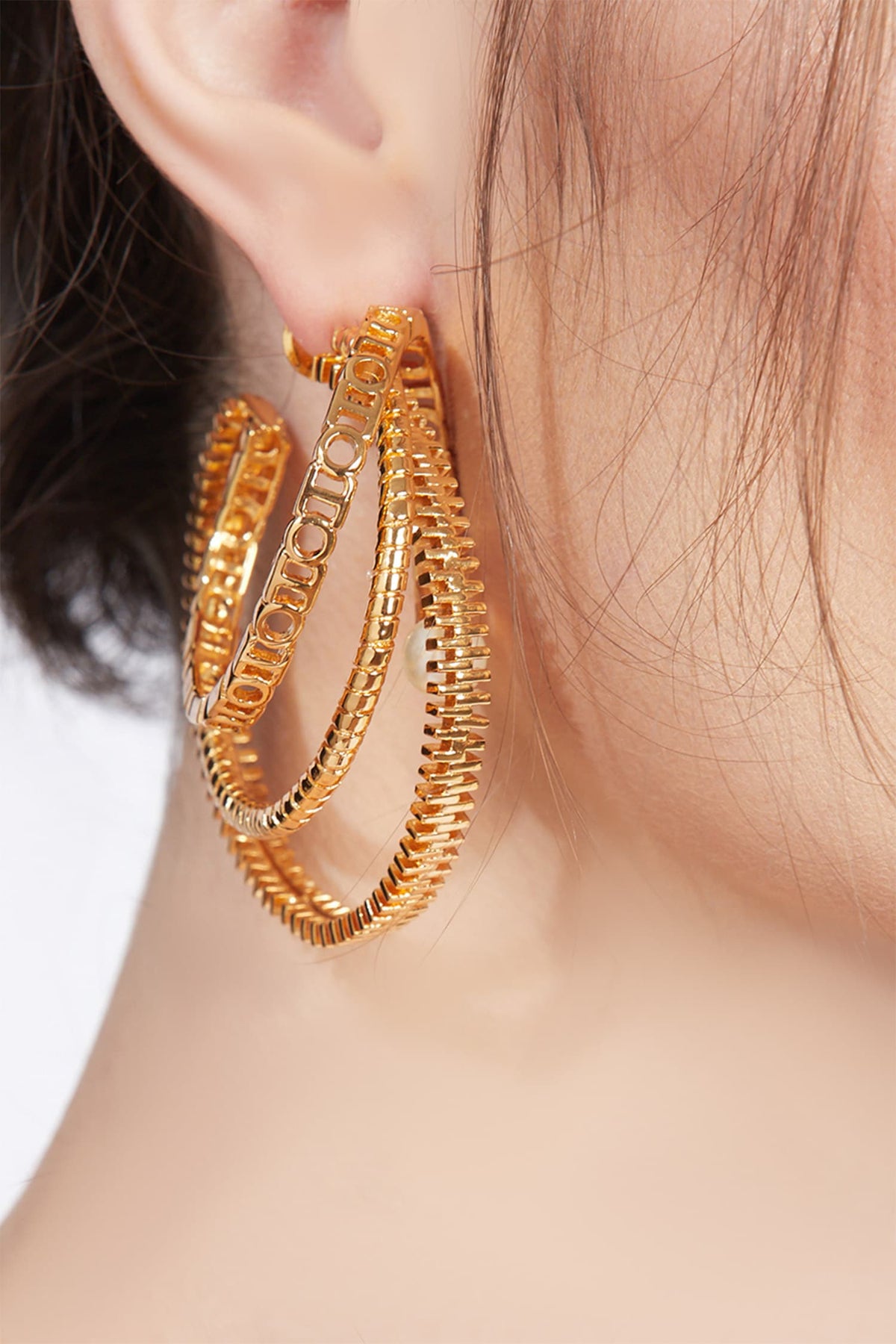 Myriad Twisted Bead Hoops 