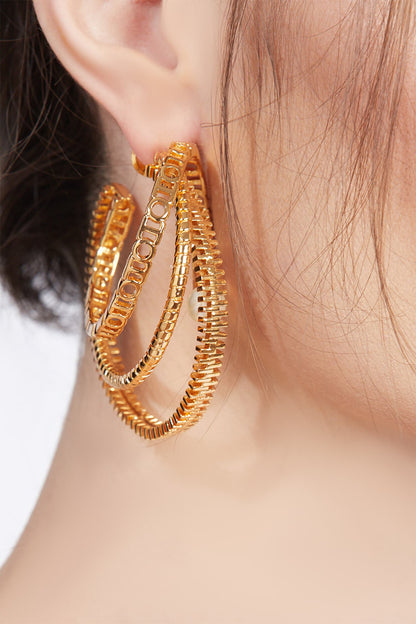 Myriad Twisted Bead Hoops 