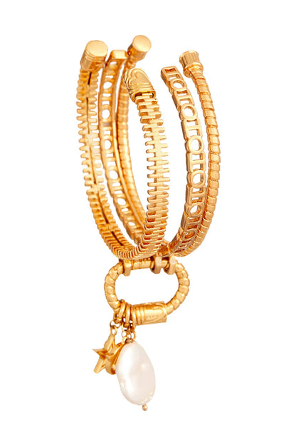 Myriad Twisted Bead Hoops 