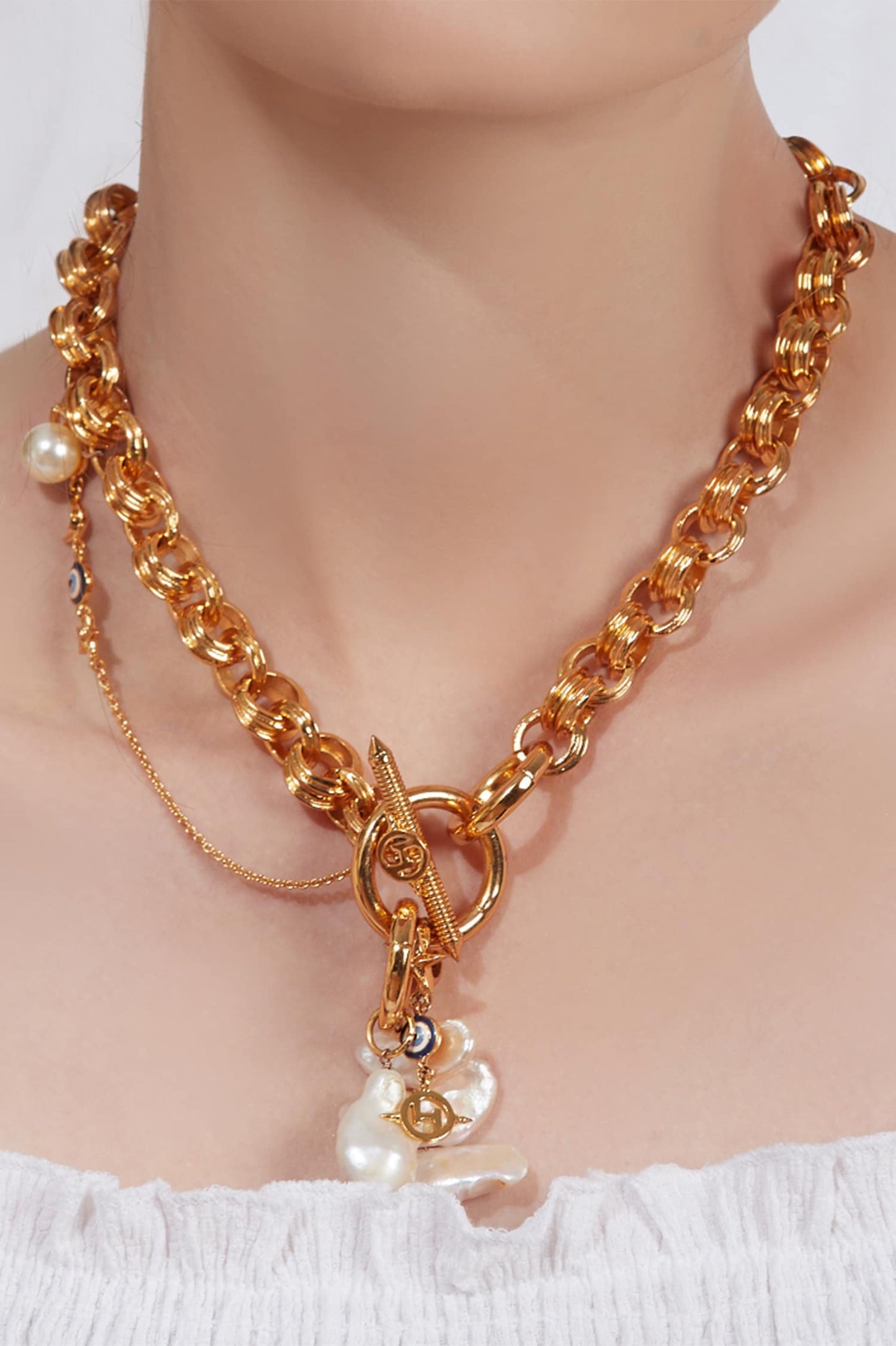Celeste Bead Pendant Necklace 