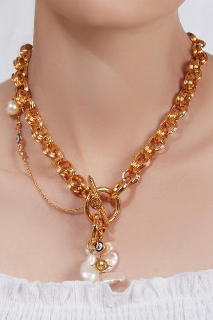 Celeste Bead Pendant Necklace 