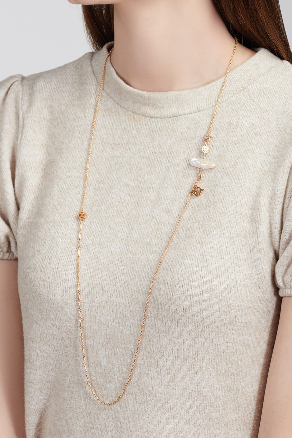 Celeste Bead Long Necklace 