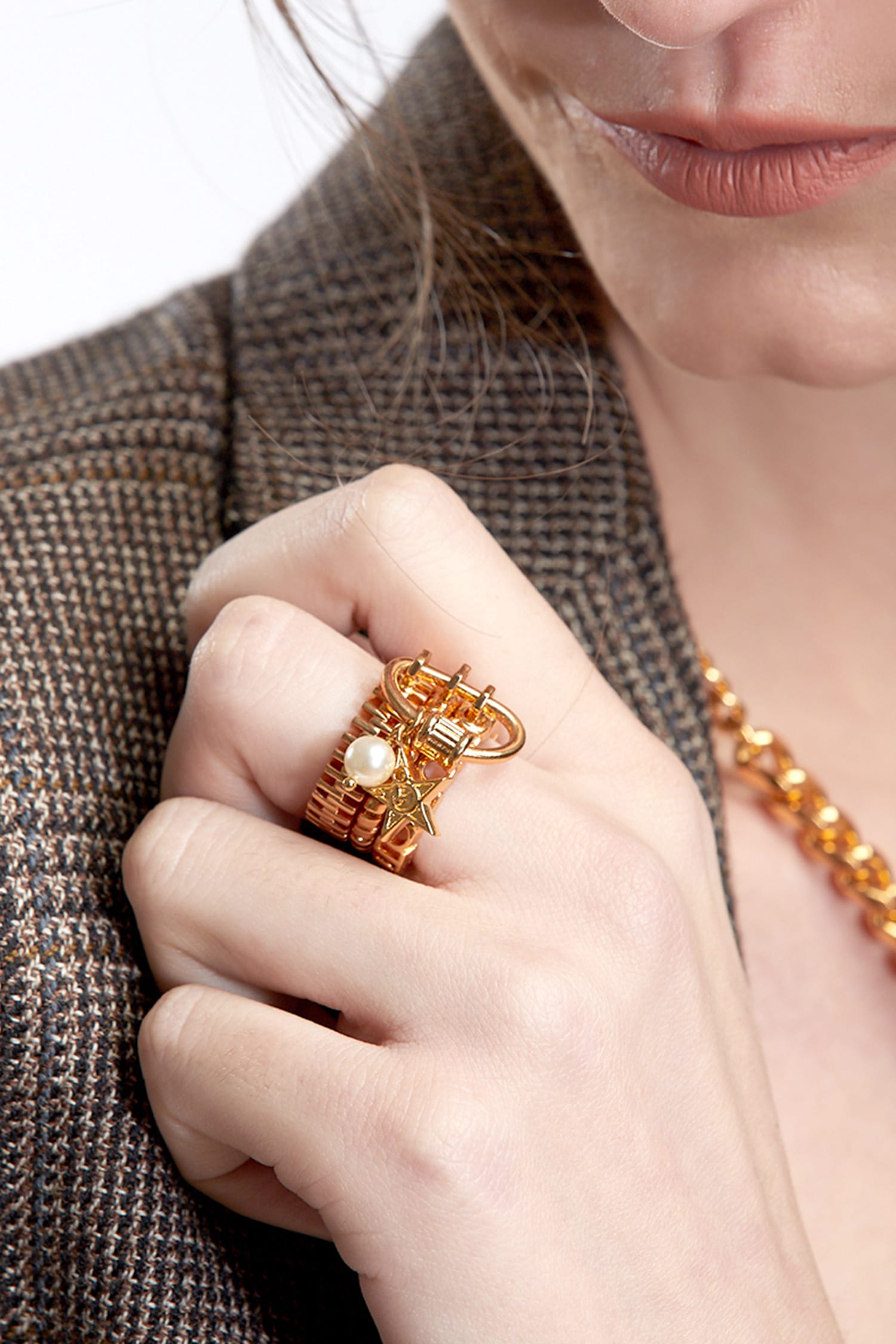 Myriad Charm Bead Ring 