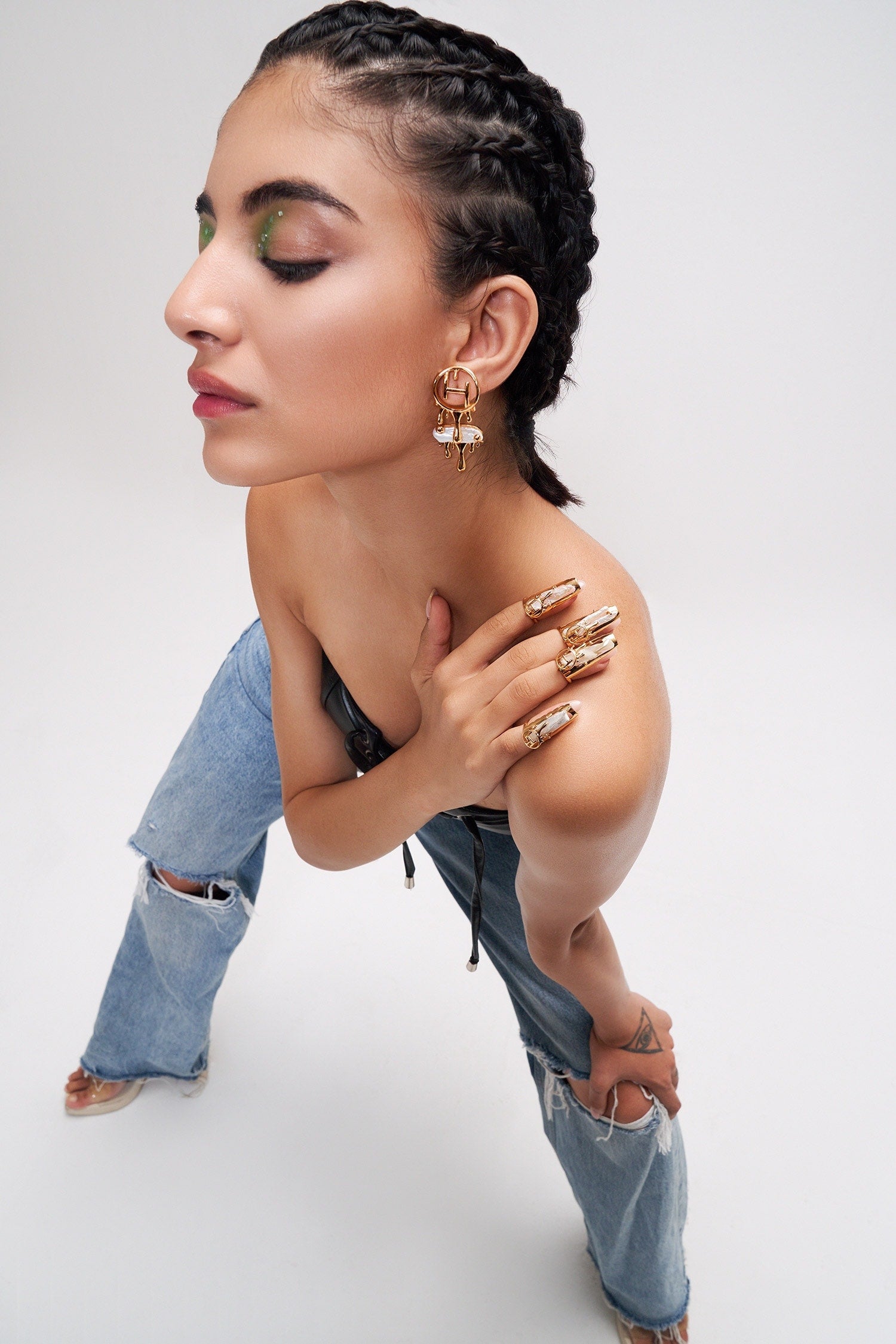 Drip OH River Rose Earrings 