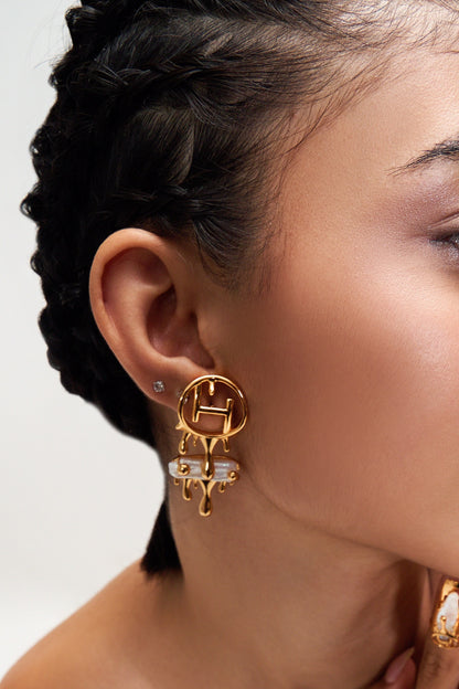 Drip OH River Rose Earrings 
