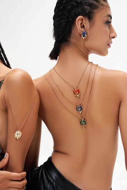 Drip OH Palescent Malachite Pendant Necklace 