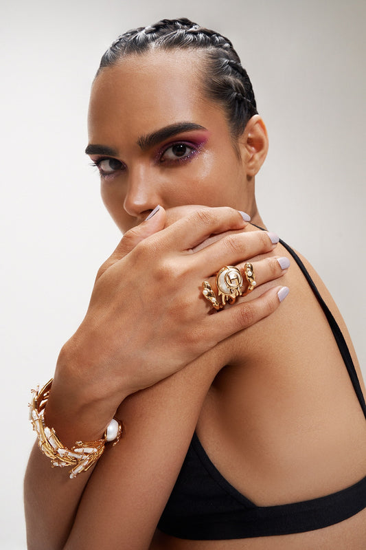 Drip OH River Rose Wrap Ring 