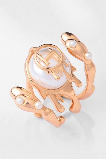 Drip OH River Rose Wrap Ring 