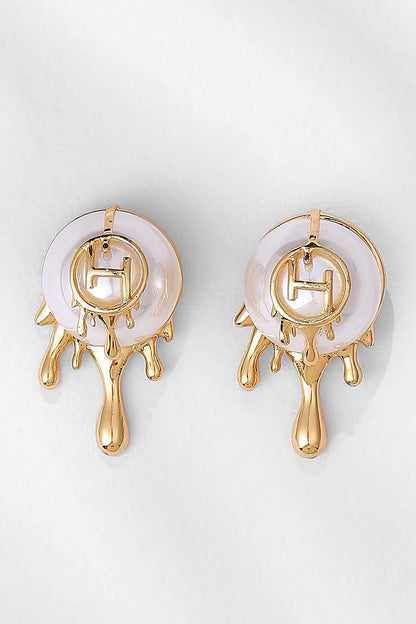 Drip OH Palescent Pearl Studs 