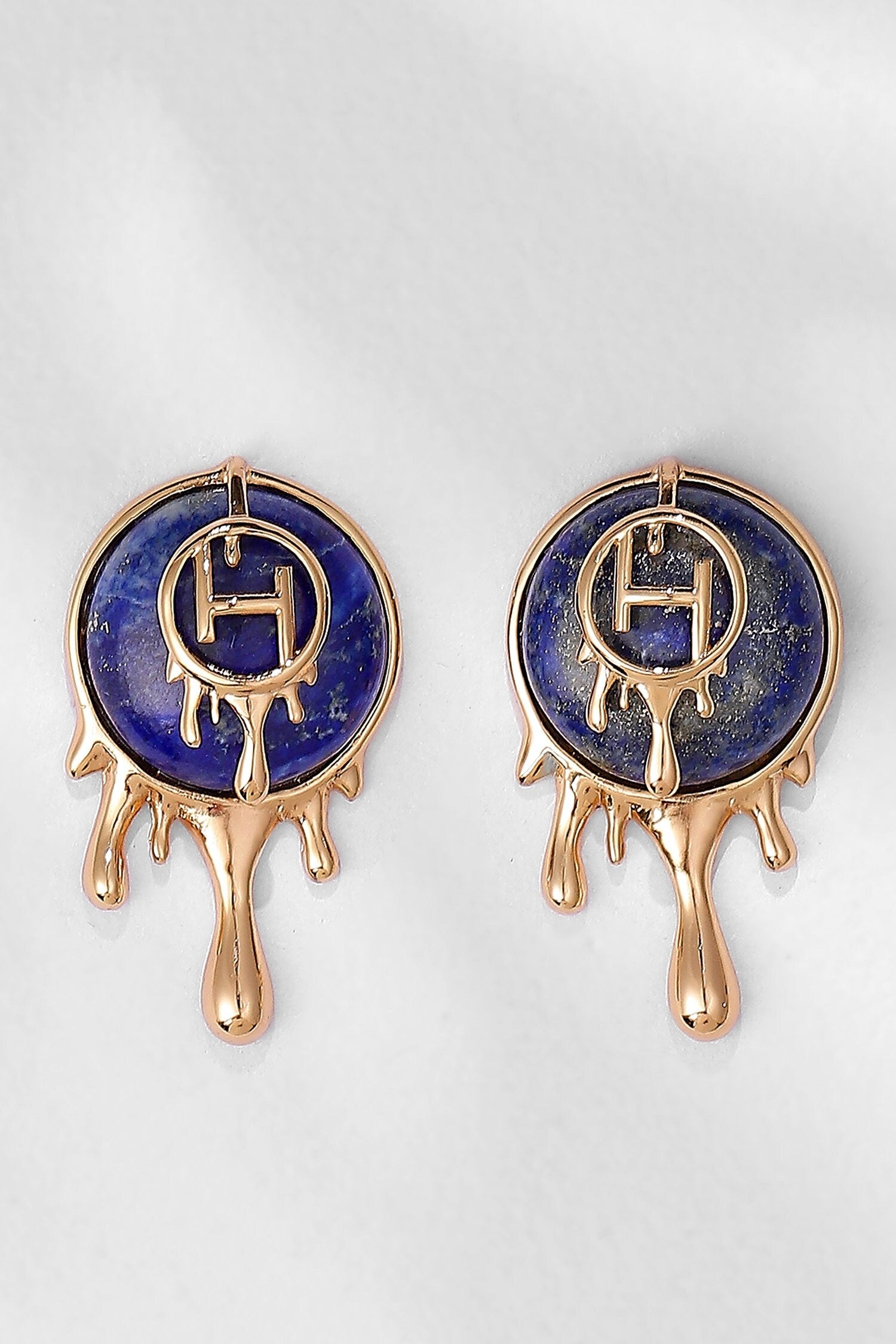 Drip OH Palescent Lapis Stud Earrings 