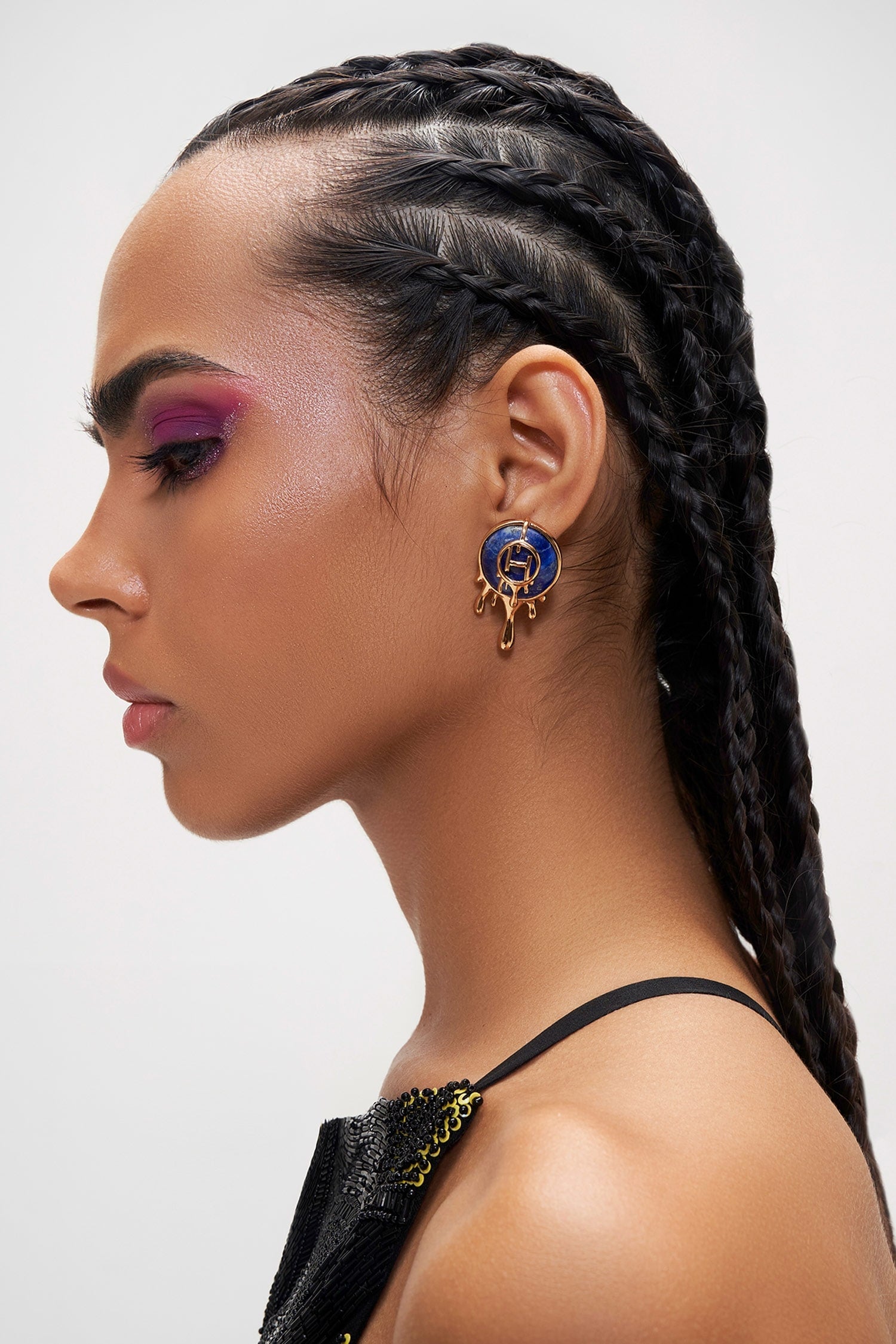 Drip OH Palescent Lapis Stud Earrings 